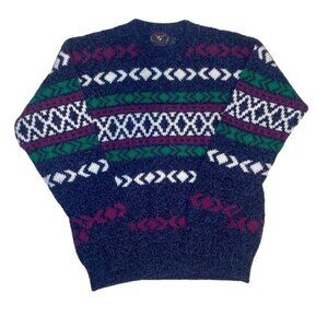 Vintage Lake Harmony Rowing Club Wool Blend Grandpa Sweater: Size Medium